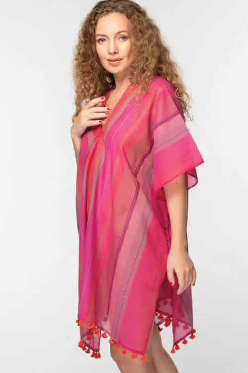 Aishani Fuchsia Handloom Top