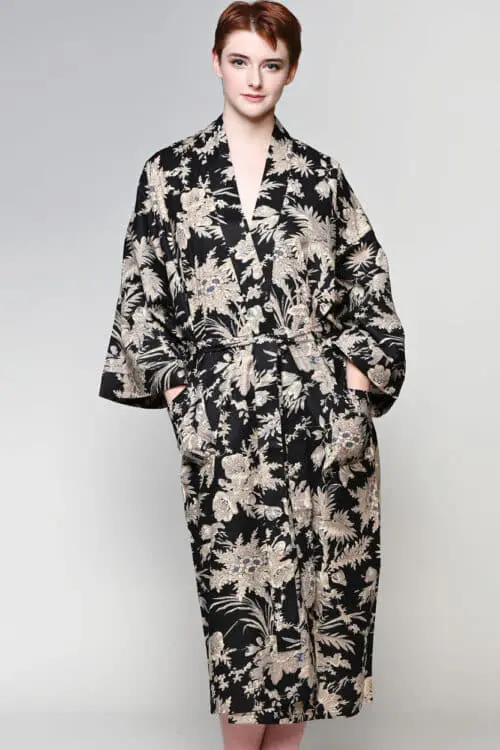 Black Kimono Robe