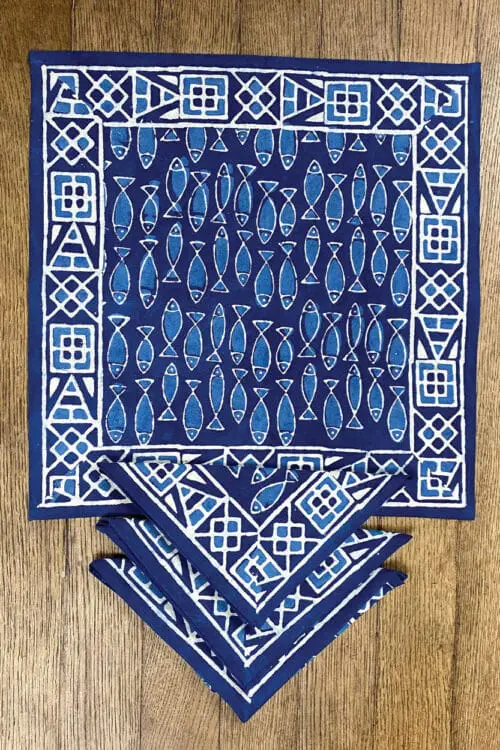 Indigo Fish Napkins