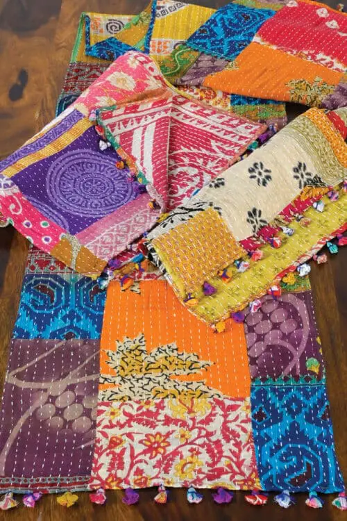 Kantha Cotton Table Runner