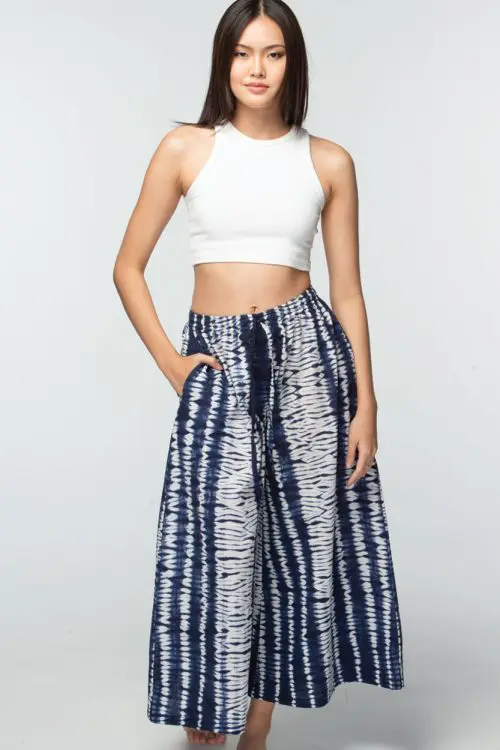 Indigo Shibori Pants