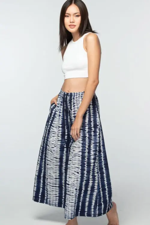 Indigo Shibori Pants