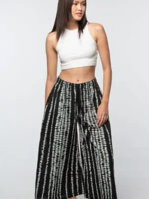 Black Shibori Pants
