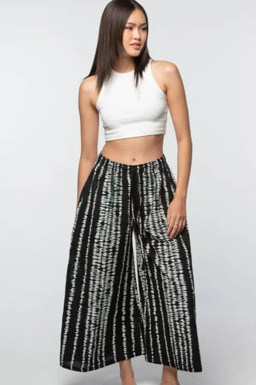 Black Shibori Pants