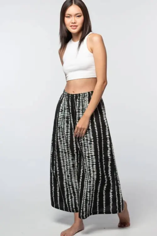 Black Shibori Pants
