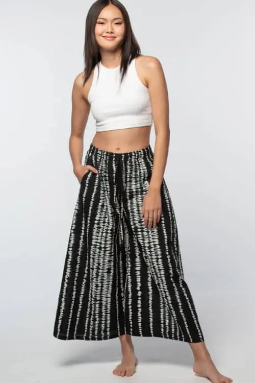 Black Shibori Pants