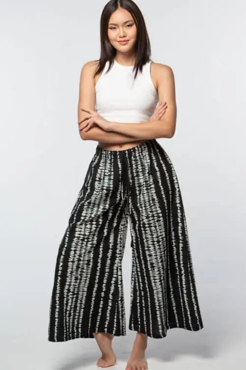 Black Shibori Pants
