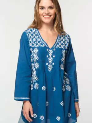 Divya Navy Embroidered Tunic