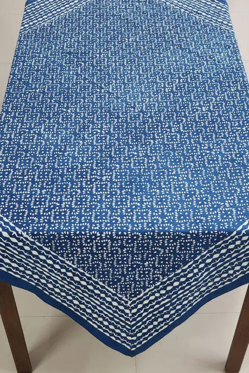 Square Indigo Tablecloth