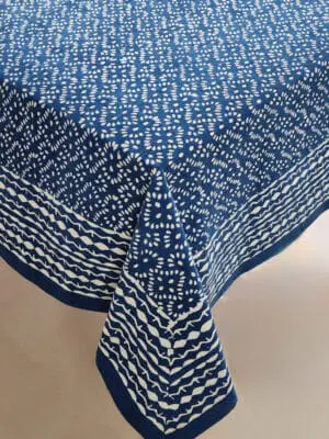 Square Indigo Tablecloth