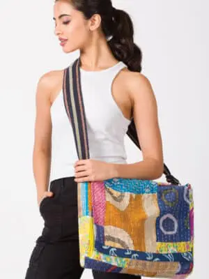 Kantha Messenger Bag