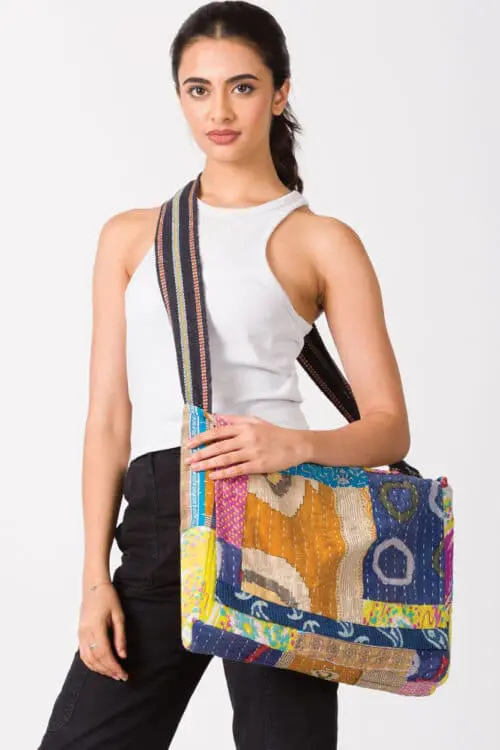 Kantha Messenger Bag