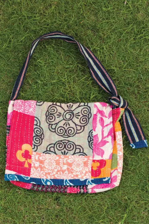 Kantha Messenger Bag