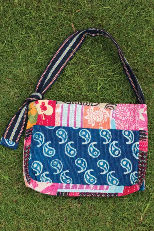 Kantha Messenger Bag