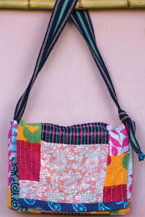 Kantha Messenger Bag