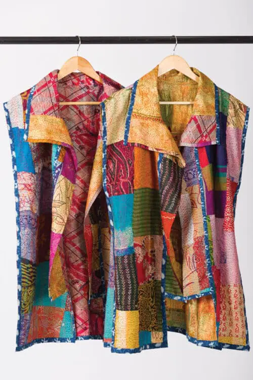 Reversible Kantha Silk Sari Jackets
