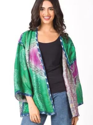 Reversible Silk Kantha Kimono
