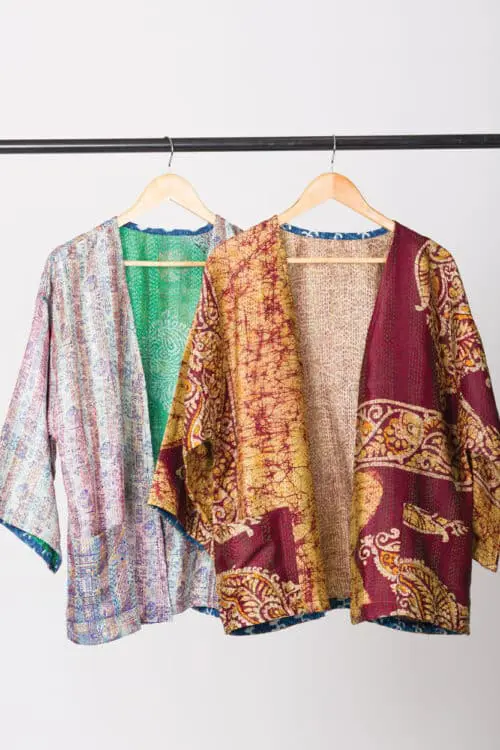 Reversible Silk Kantha Kimono