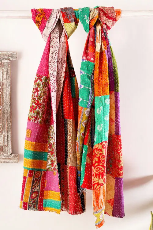 Kantha Sari Scarves