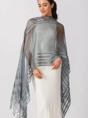 Sarita Silver Silk Scarf