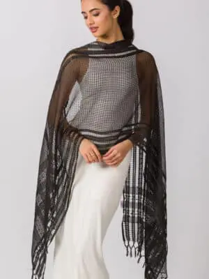 Sarita Black Silk Scarf
