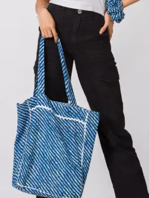 Leheria Blue Cotton Tote Bag