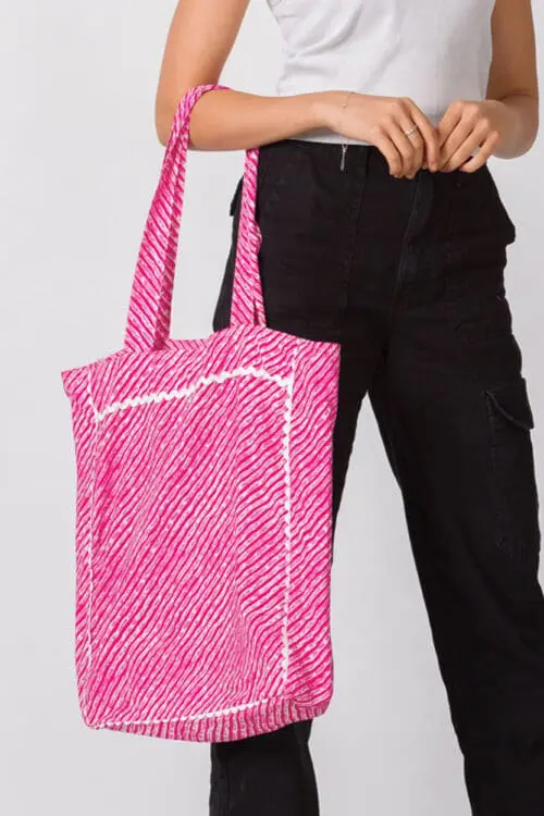 Fair Trade Fuchsia Tote Bag