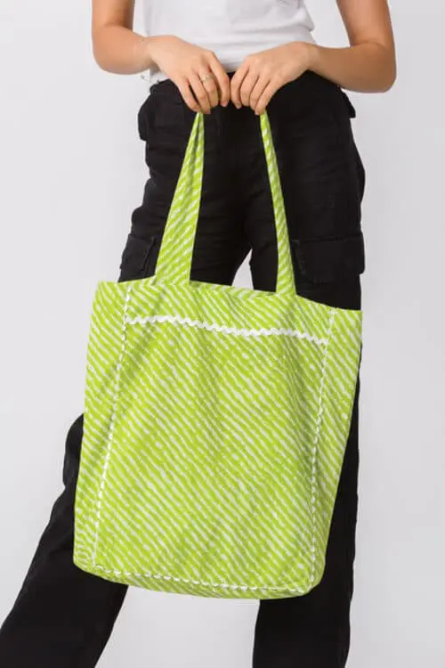 Fair Trade Chartreuse Tote Bag