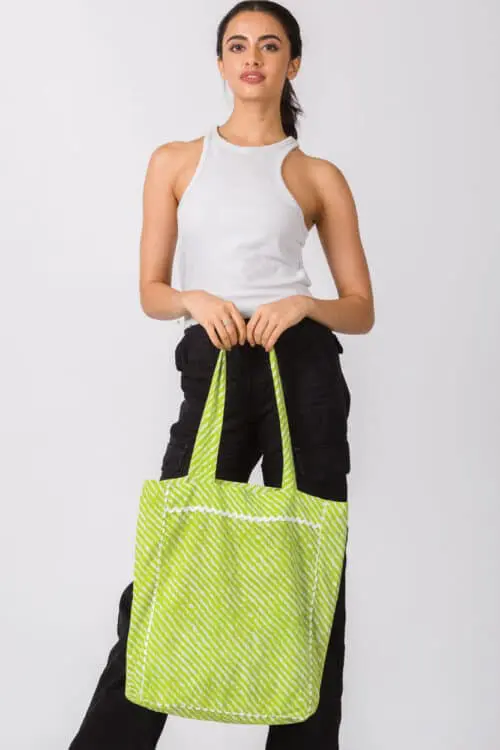 Fair Trade Chartreuse Tote Bag