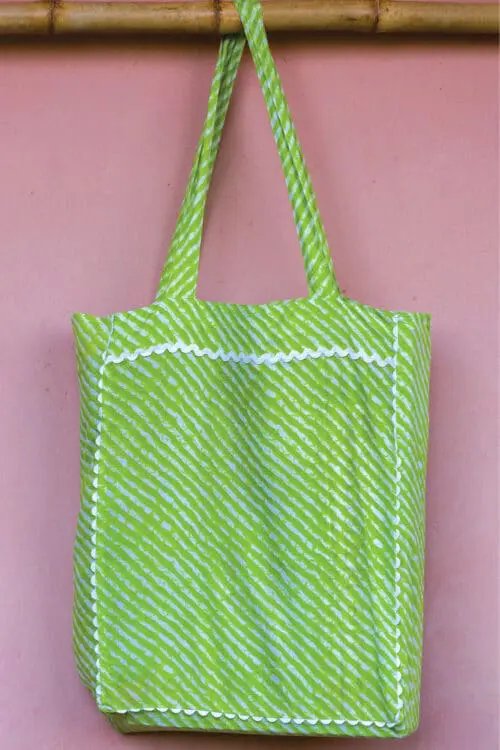 Fair Trade Chartreuse Tote Bag
