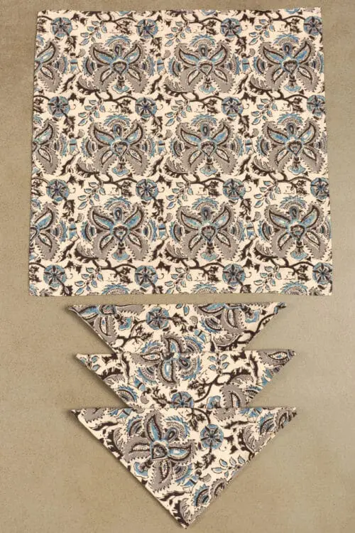 Silver Block Print Napkins