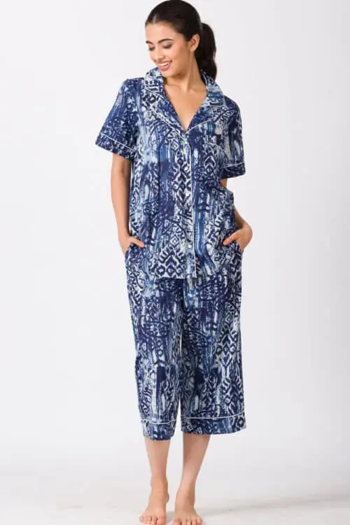 Indigo Capri Pajama Set
