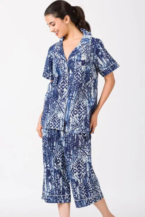 Indigo Capri Pajama Set