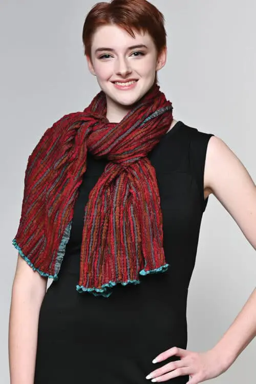 Apeksha Burgundy Wool Wrap
