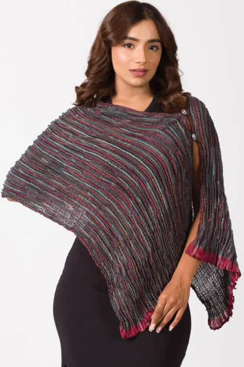 Apeksha Silver Wool Wrap