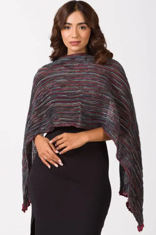 Apeksha Silver Wool Wrap