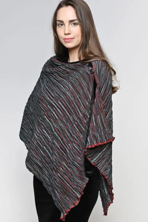 Apeksha Silver Wool Wrap