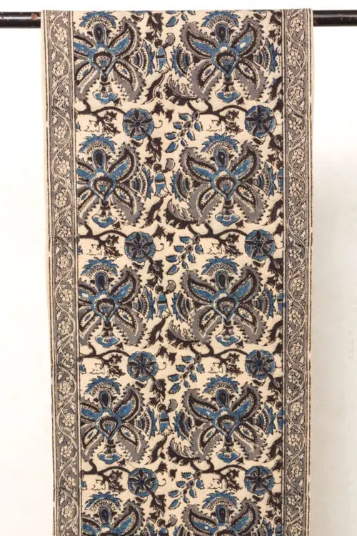 Blue Kalamkari Table Runner