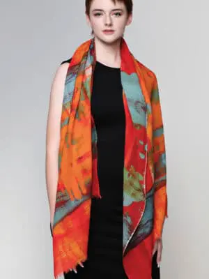 Sakshi Red Wool Shawl