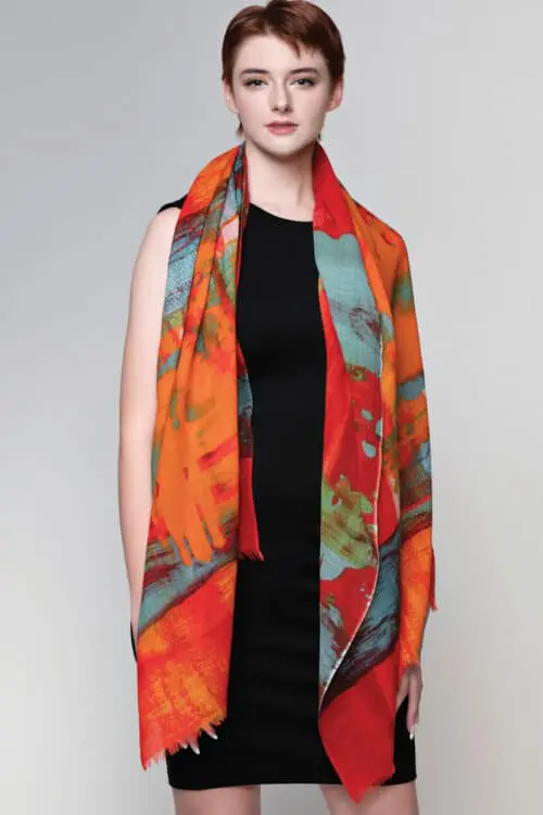 Sakshi Red Wool Shawl