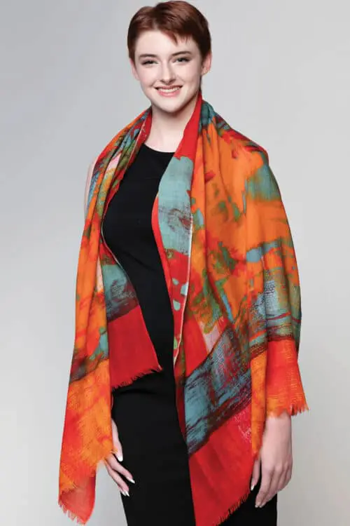 Sakshi Red Wool Shawl