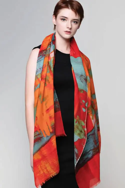 Sakshi Red Wool Shawl