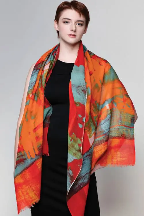 Sakshi Red Wool Shawl