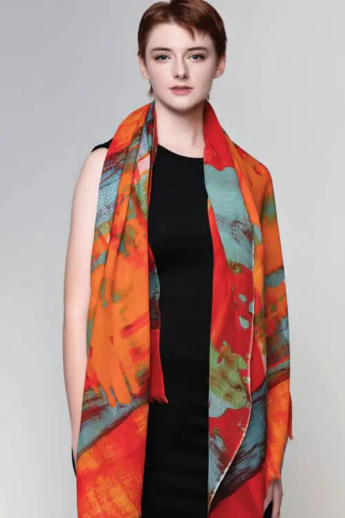 Sakshi Red Wool Shawl