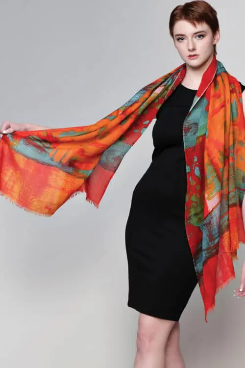 Sakshi Red Wool Shawl