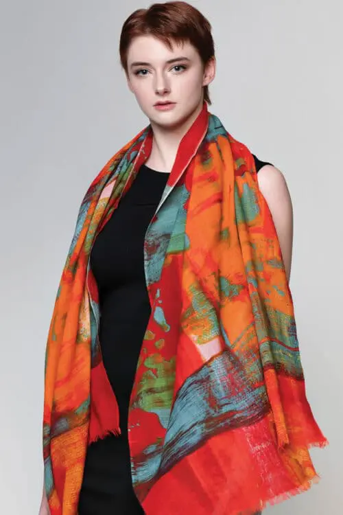Sakshi Red Wool Shawl