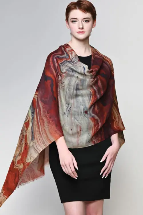 Sakshi Brown Wool Shawl