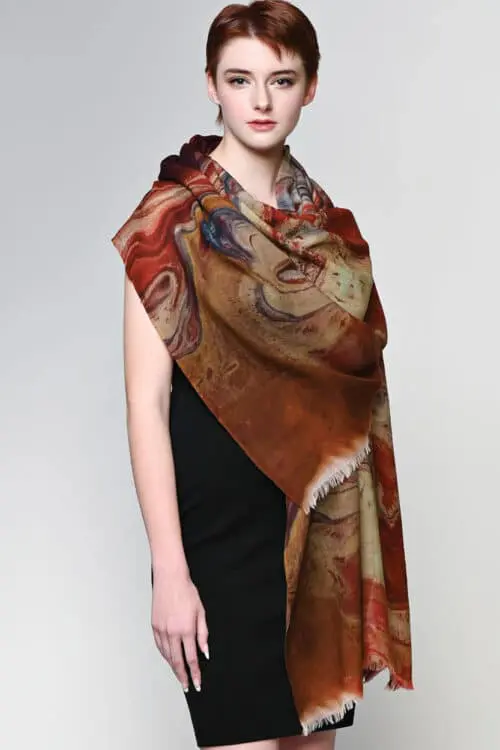 Sakshi Brown Wool Shawl