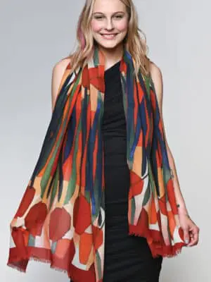 Navita Burgundy Wool Shawl