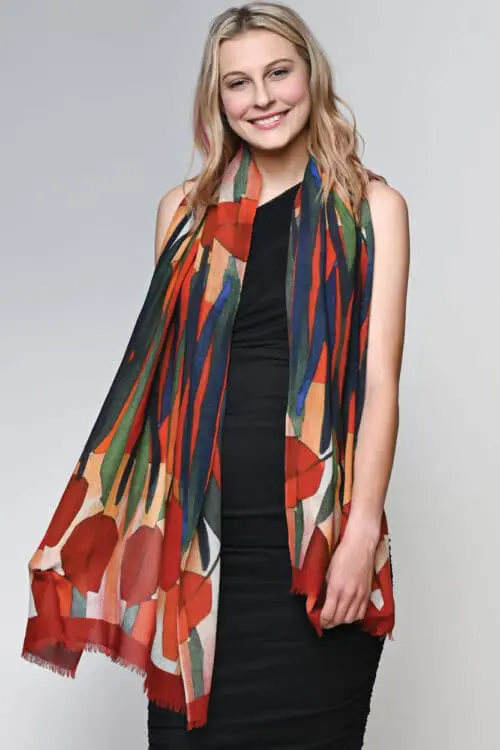 Navita Burgundy Wool Shawl